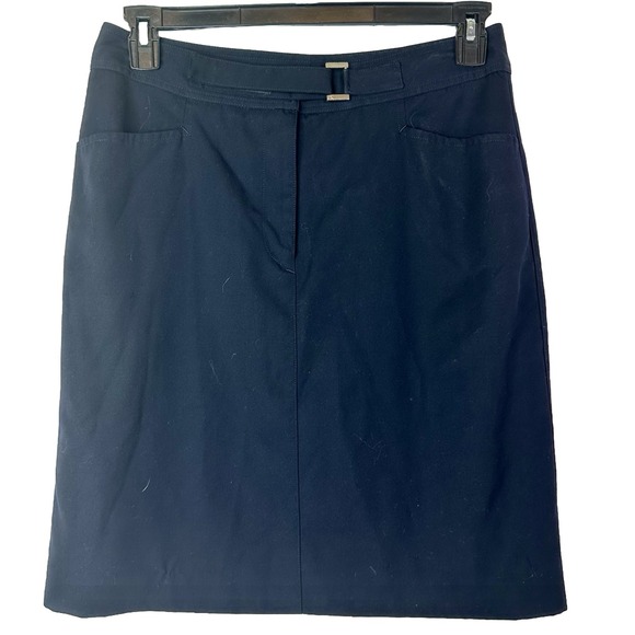 Calvin Klein Dresses & Skirts - Calvin‎ Klein Women's Navy Blue Wool Blend Sheath Career Skirt Size 12